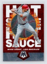 Mike Trout 2021 Panini Mosaic Hot Sauce Insert #HS1 Los Angeles Angels