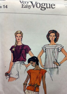 Vogue 8307 Damen locker sitzender Pullover Oberteil Gr. 10 ungeschnitten