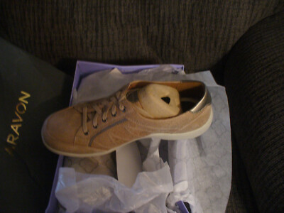 Aravon Womens Bromly Oxford Tan Leather Lace Up Athletic Choice Size New In Box