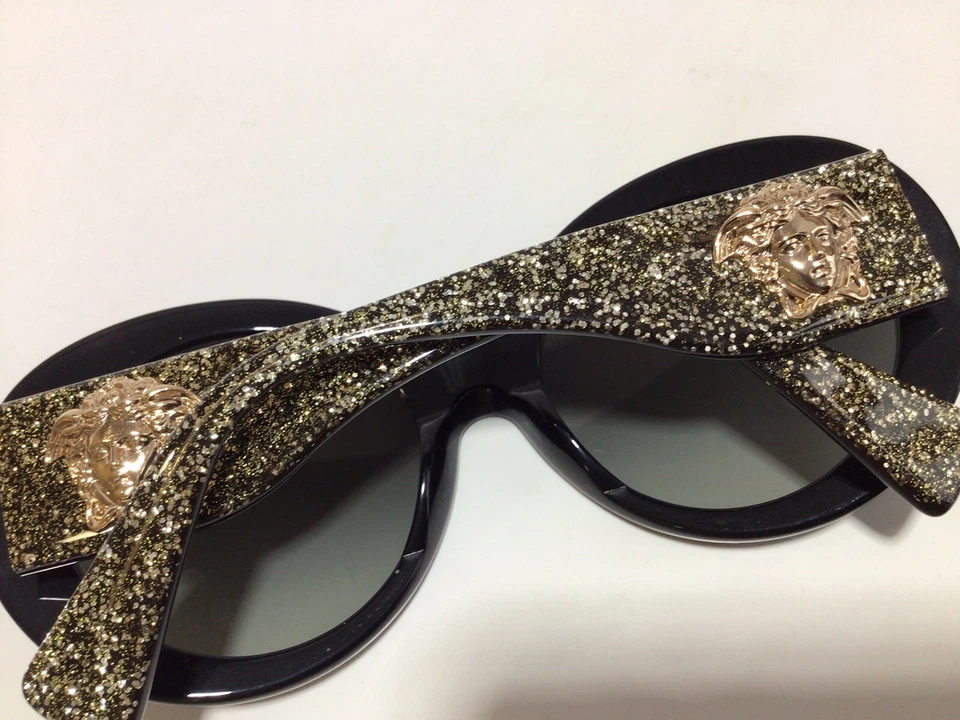 VERSACE GOLD MEDUSA Black SUNGLASSES ( 55-20  140 ) - SPECTACULAR/ NEW - Image 3 of 4