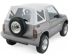 Suzuki Samurai Soft Top 86-94 In White Leather Grain Vinyl Tint Windows