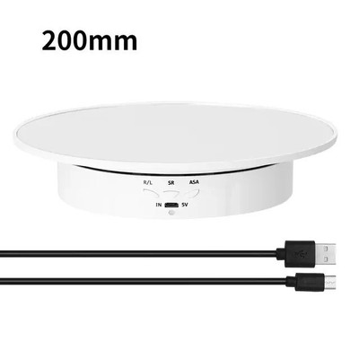 3 Speeds Electric Rotating Display Stand Mirror 360 Degree Turntable Jewelry Hol