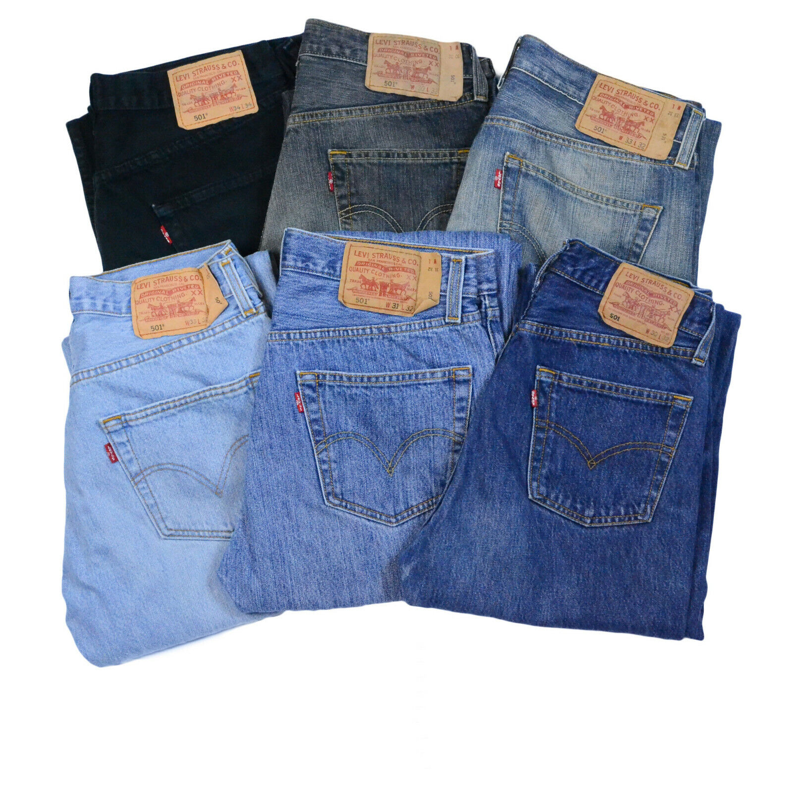 VINTAGE LEVIS 501 JEANS DENIM GRADE A W28 W30 W32 W34 W36 W38 501 LEVI 501S