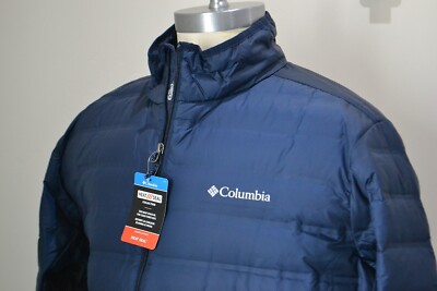 NWT MEN'S COLUMBIA COLLEGIATE NAVY HEAT SEAL FULL ZIP JACKET COAT