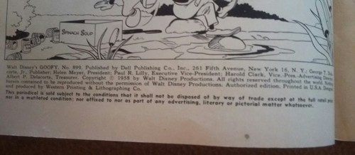 Walt Disney's "GOOFY" #899 1958 Dell Comic Book - Picture 3 of 5