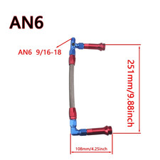 HOLLEY Stainless Steel Braided 8 AN Dual Feed Fuel Line Kit for Holley 4150 Carb