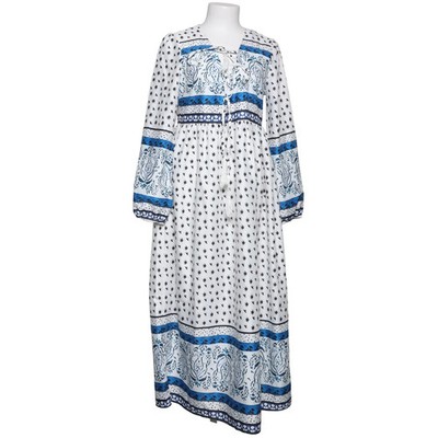 OrderPlus, Maxikleid, Größe: M, Weiß/Blau/Schwarz, Sonstiges, Damen #Wk9