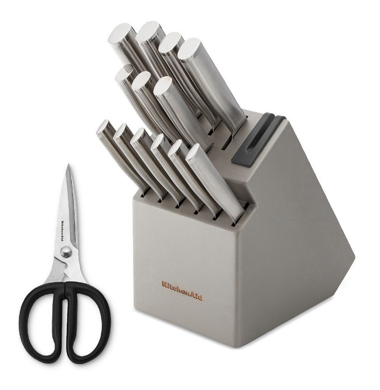 KitchenAid Gourmet 15-pc. Japanese Steel Knife and Sharpener Block Set