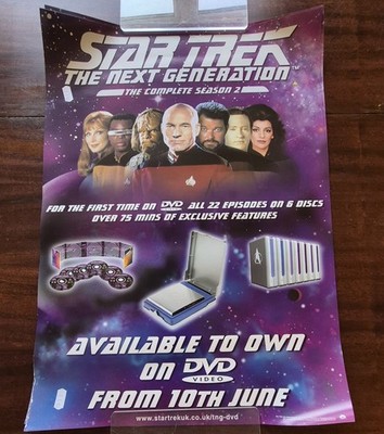Star Trek The Next Generation Staffel 2 TV SERIE DVD Promo Poster Siehe Beschreibung