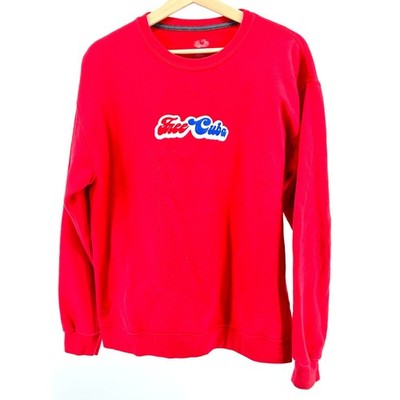 Fruit of the Loom Red Embroidered Free Cuba Protest Graphic Sweatshirt