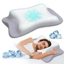 Cervical Pillow for Neck Pain Relief, Cooling Neck Pillow Side Sleeper Pillow...