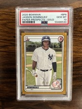 2020 Bowman Paper Prospects Jasson Dominguez #BP-8 Gold /50 PSA 10 GEM MINT