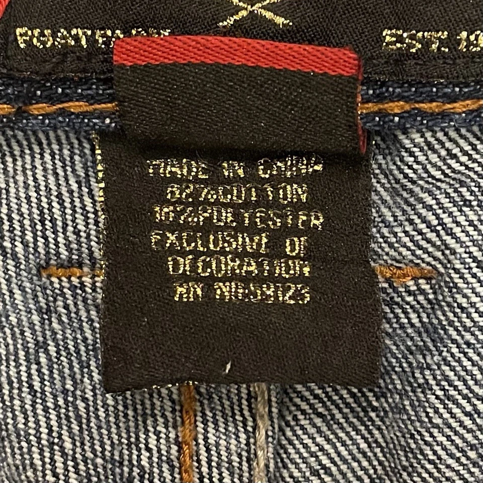 Pantalones cortos de jean holgados vintage Phat Farm para hombre talla 40x13 bordados Y2K ropa de calle Foto 4 de 4