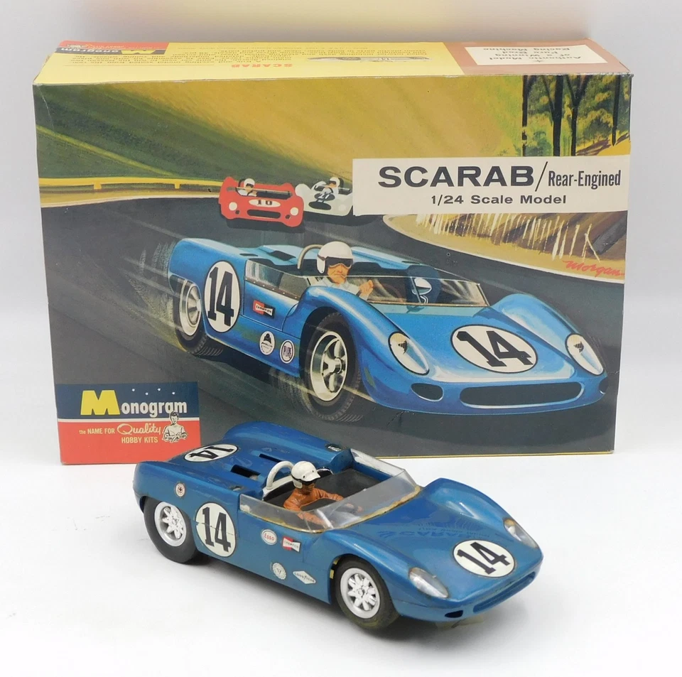 Monogram Skarabäus Rear Triebwerken Kunststoff slot car 1:24 Made IN USA 1965 - Bild 2 von 4