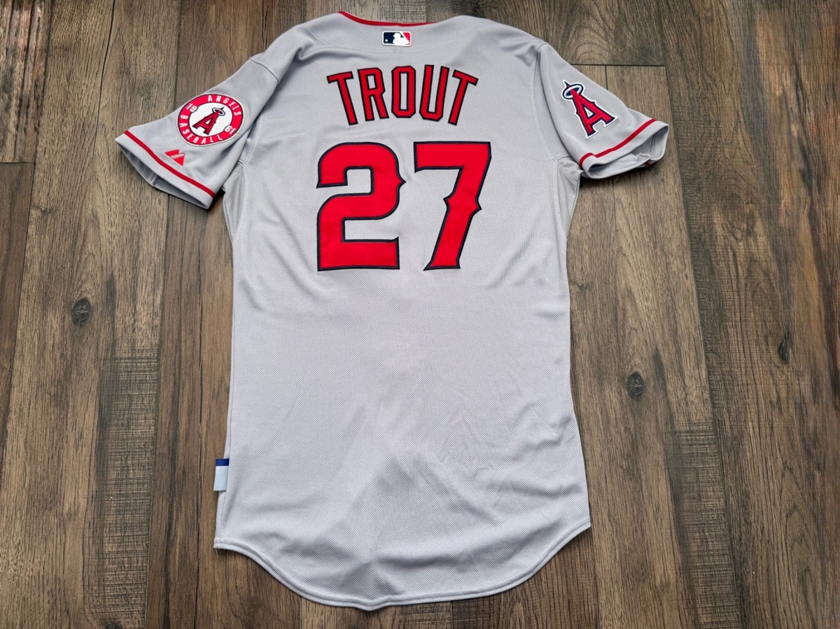 Authentic Majestic Los Angeles Angels Mike Trout Away Cool Base