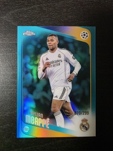 2025-26 Topps Chrome UEFA CC Kylian Mbappe Teal /299