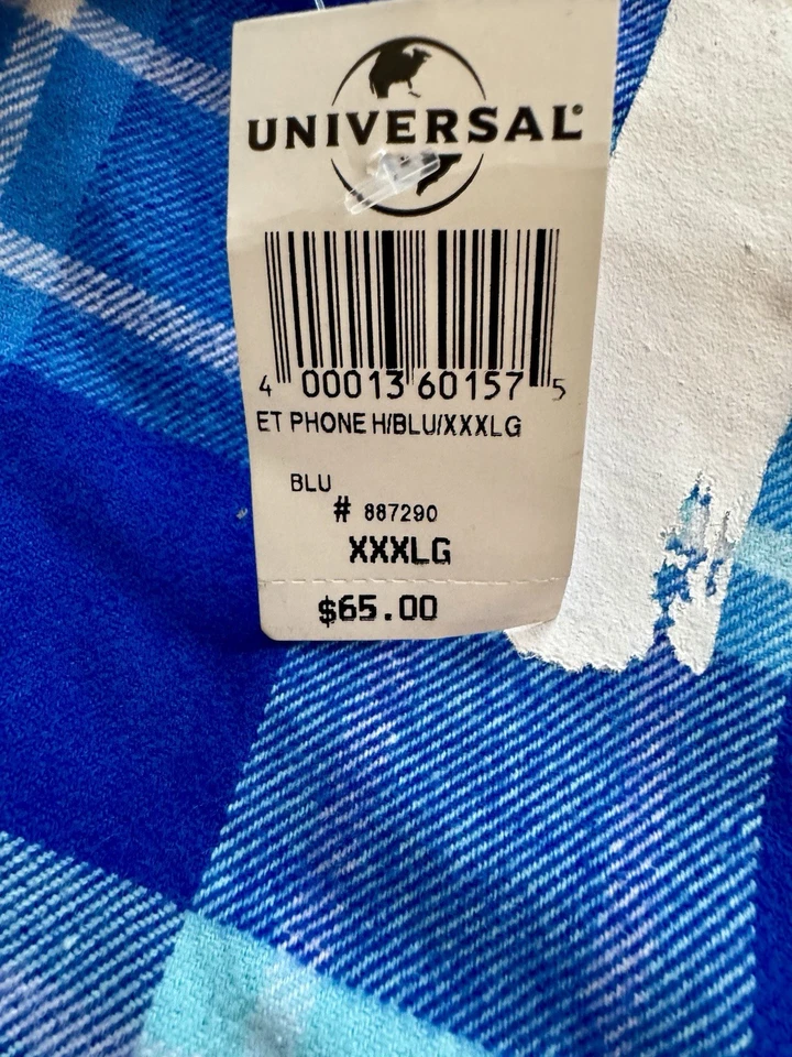 Camisa de franela para el hogar teléfono ET universal Cakeworthy X para hombre nueva con etiquetas talla 3XL $65 precio de venta sugerido por el fabricante Foto 3 de 4