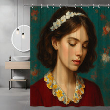 Chic Boho Floral Shower Curtain for Elegant Bathrooms