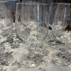 6 Bohemia Fine Crystal Wine/Water 6 1/2" Glasses- Czech Etched Queen's Lace-EUC — photo 2