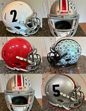Ohio State Buckeyes Custom Alternate Pro Combat Rivalry Mini Football Helmet