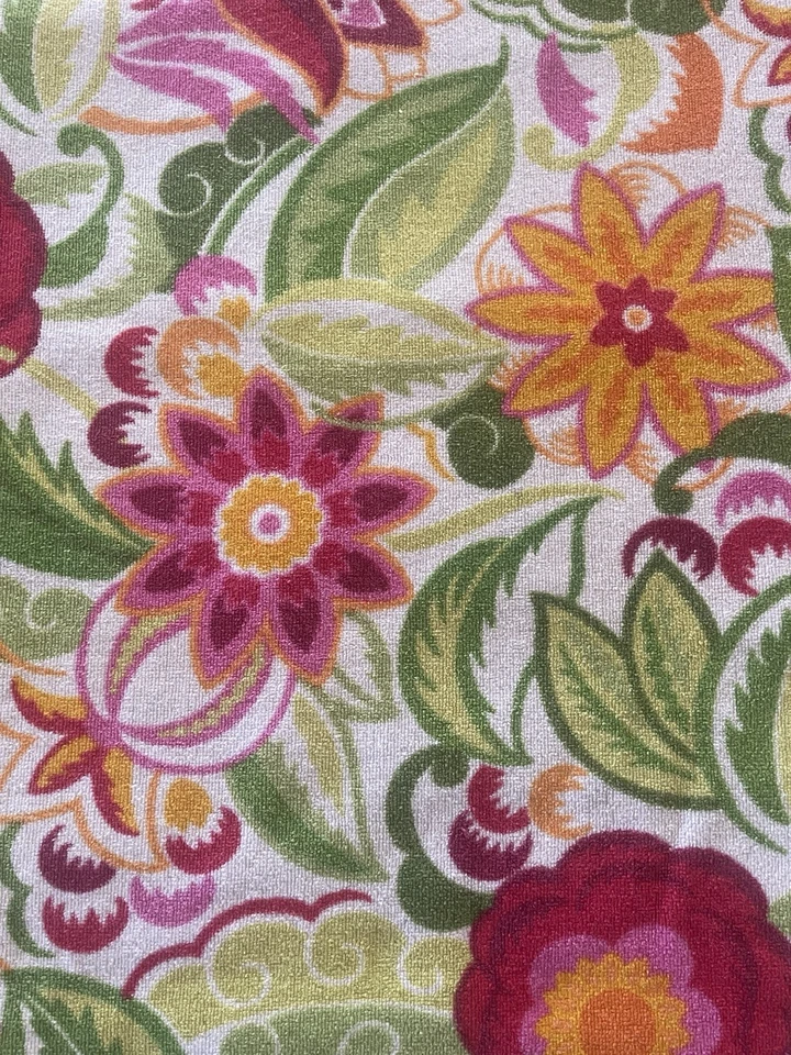 Pottery Barn Large Pink Floral Pool Beach Towel - Image 2 of 4