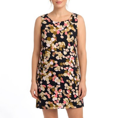Indiska Floral Print Sleeveless Dress with Pockets, Boho Summer Dress Size L