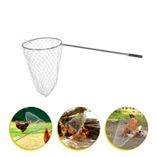  Telescopic Chicken Catcher Net for Poultry Handling - 59" Heavy Duty Stainless