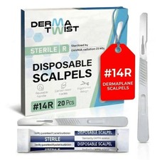 DermaTwist 14R Dermaplane Razor for 20-Pack Sterile Disposable Dermaplane S...