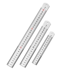 3 Pack Stainless Steel Ruler 6 inch (15 mm), 8 inch (20 mm), and 2 inch (30 mm)