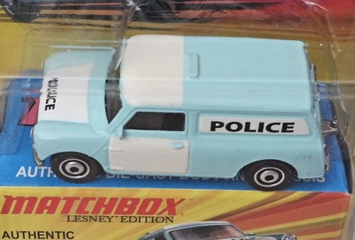 Matchbox Die Cast 1:64 Lesney Edition 1965 Austin Mini Van police blue