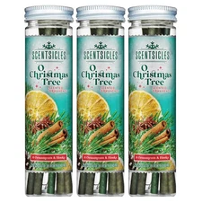 O Christmas Tree Scented Christmas Ornaments with Hooks - 3 Bottles (18 Stick...