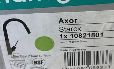 Axor 10821801 Starck Pull-Down Spray Kitchen Faucet  Stainless Steel Optik NEW
