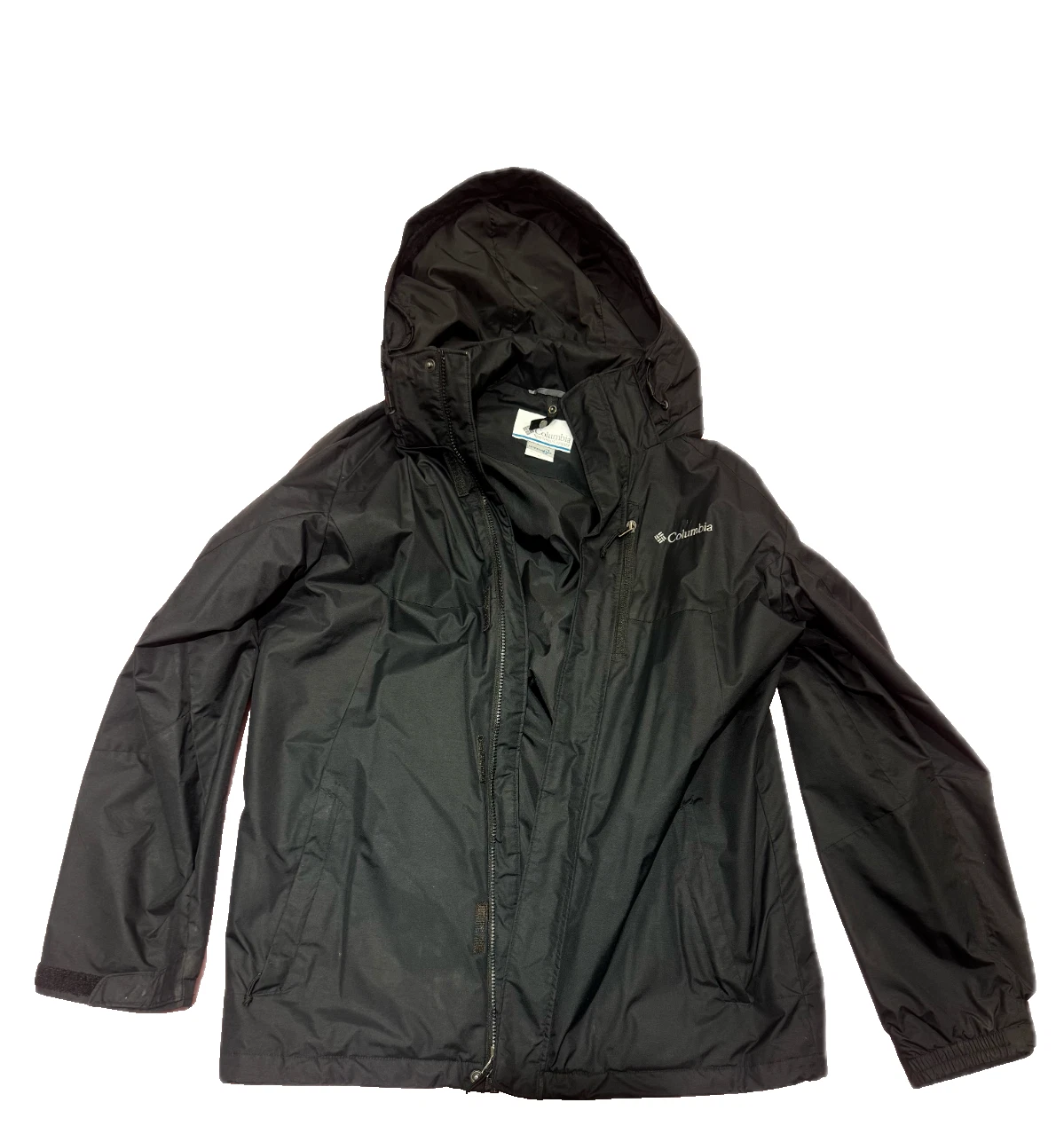 Columbia Coat Mens Large Gray Omni-Heat Hooded Winter Parka WM0945
