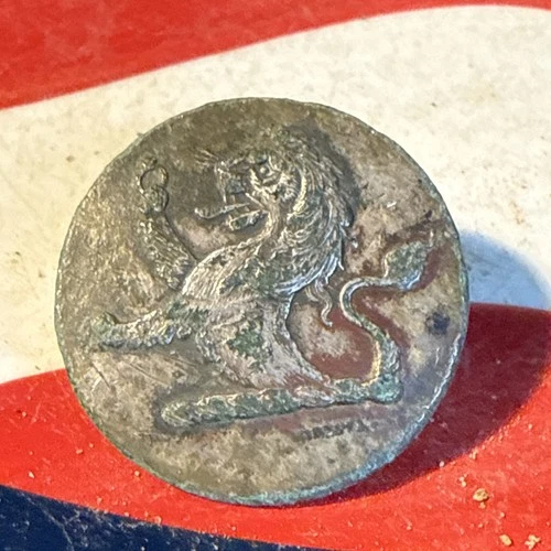 Dug Civil War 💥 🇺🇸 💣 Lion Livery Silvered Button PH LA