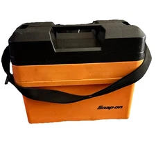 Snap On Tool 2 Tray Drawer Poly Toolbox KRW200G Orange & Black With Strap