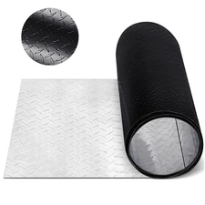 24"x 96" x 0.06" 1060 Black Aluminum Diamond Plate Metal Aluminum Cross Patte...