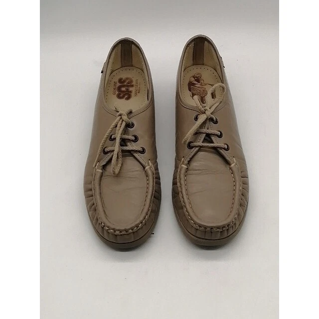SAS Oxfords Womens Beige 10.5 Walking Shoes Leather Comfort Casual B5 375094