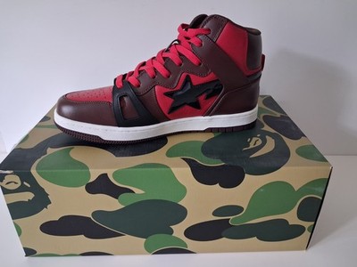 (44) Sneaker Herren A Bathing Ape Bapesta 93 Hi Rot EU 45