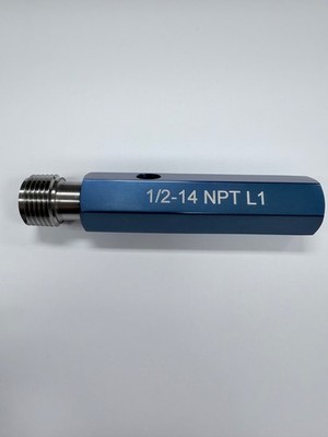 1/2-14 NPT L1 CERTIFIED PIPE THREAD PLUG GAGE .500-14 NPT L1 NEW WITH 17025 CERT