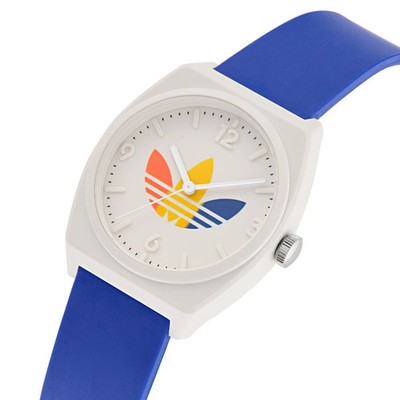 Adidas Unisex Project Two GRFX AOST24070 White Blue Watch 38mm NEW