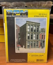 NEW HO SCALE BUILDING DPM #118 IST NATIONAL BANK STRUCTURE KIT