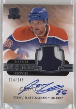2011-12 Upper Deck The Cup Rookie 114/249 Teemu Hartikainen #159 Patch Auto 0bz8
