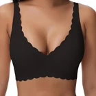 Women Wireless Jelly Bra Full Coverage Push Up Bralettes Deep V Soft Comfort Bra