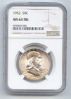 1952 Franklin Half Dollar, NGC MS-64 FBL, Full Bell Lines