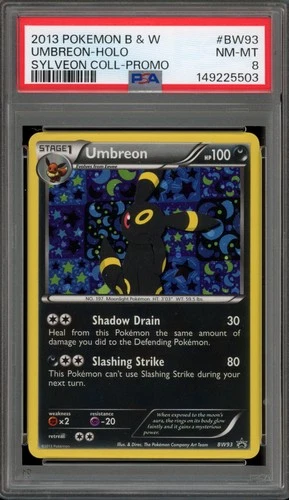 Pokemon Umbreon Sylveon Coll. Black Star Holo Promo BW93 PSA 8