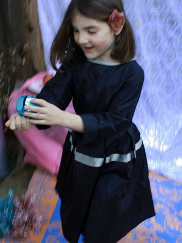 NWT Black Party Dress Silk Taffeta Girls Sizes 6, 7, 8 by Ses Petities Mains - Picture 3 of 4
