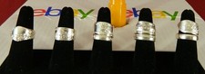 5 Silver Plated Spoon Rings Size 7