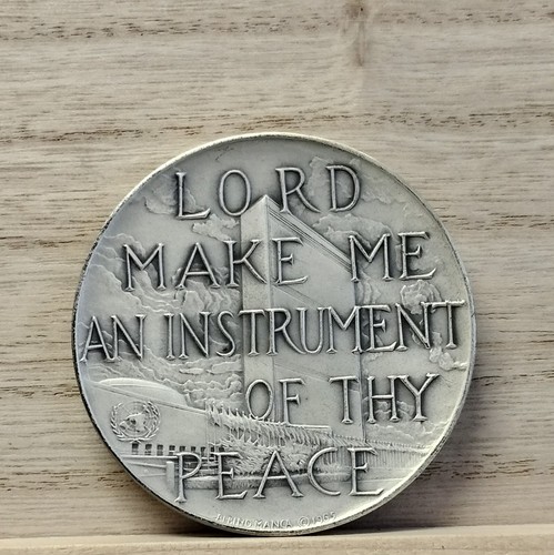 1965 Paul VI Mission to the United Nations NY Medallic Art Co. 999 Silver Medal - Picture 4 of 13