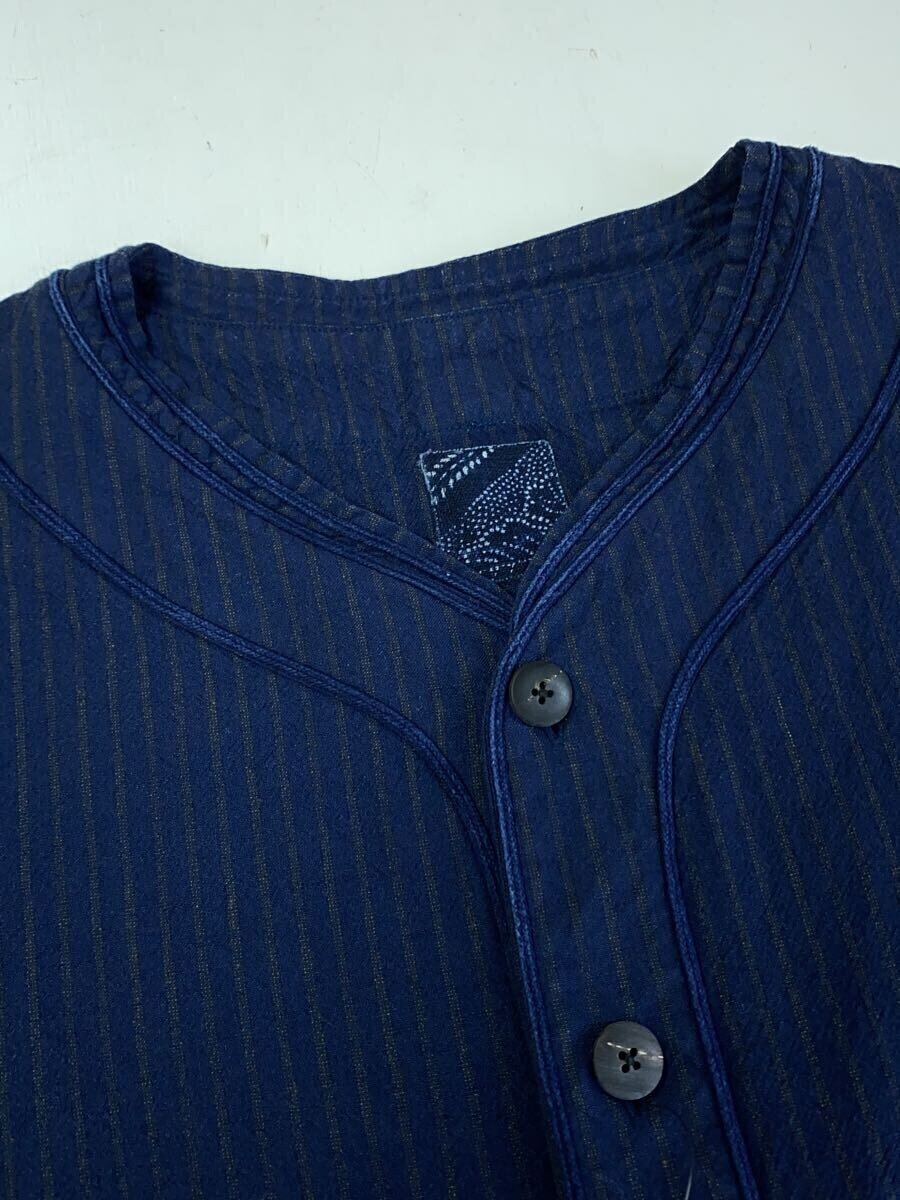 visvim 23AW/DUGOUT SHIRT S/S/Size3/Wool/NVY/Stripe/0222905011008