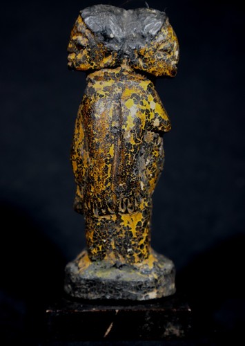 Art Africain African - Couple Bois Miniature Nago Janus sur Socle - 11 Cms - Photo 5 sur 10